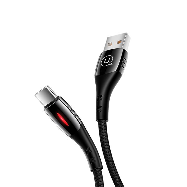 Usams Type-C 1,2m USB kábel (LED)