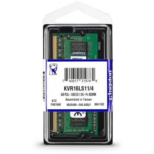 Kingston 4GB DDR3L 1600MHz PC3L-12800S SO-DIMM 1.35V memória