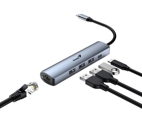 USB Type-C → UTP Gigabit LAN + USB 3.0 + USB Type-C adapter (0)