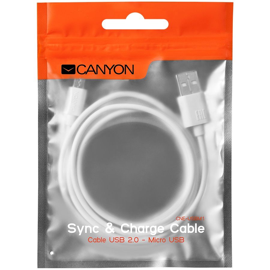 Canyon USB Type C → USB 2.0 kábel 1m fehér