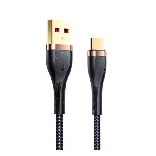 Usams USB → USB Type-C (töltő/adat) kábel 1,2m fekete (3A)