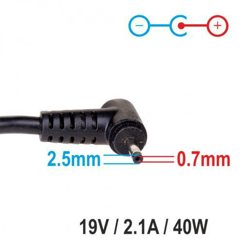 Asus 19V 2.1A 40W utángyártott notebook adapter PlugIT (PI-ND-023)