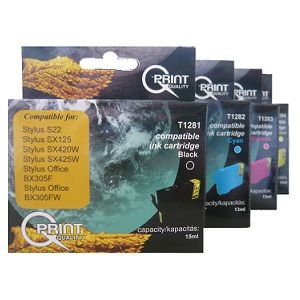 EPSON utángyártott tintapatron Q-PRINT T0712 CYAN (CHIPES)
