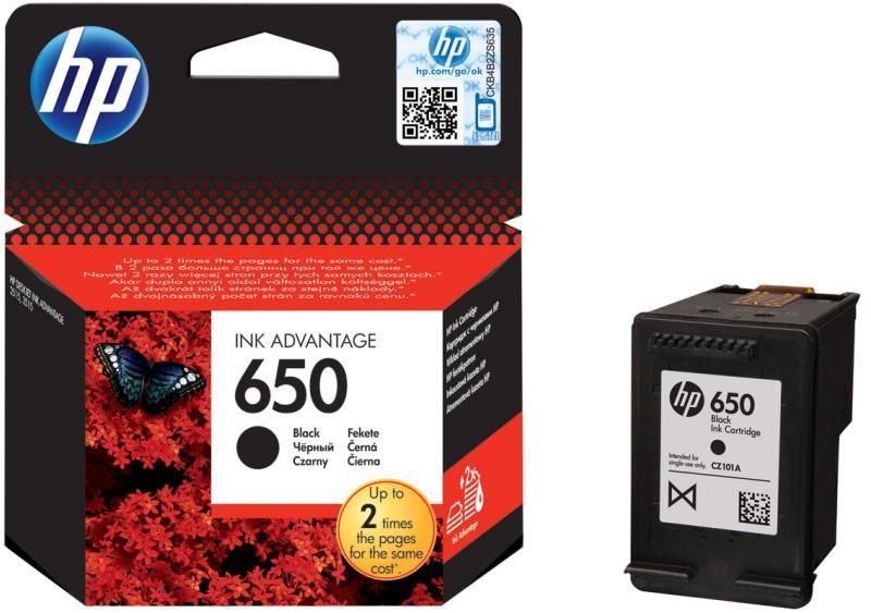 HP 650 fekete festékpatron
